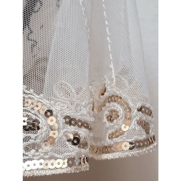 ✨ Sequin Mesh Evening Party Retro Flapper 1920s Shawl Wrap Cover Up Cape NEW - Picture 5 of 12